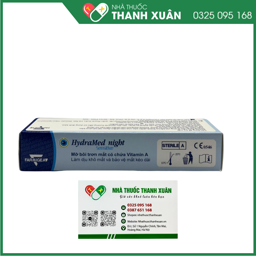 HydraMed Night Sensitive giúp làm dịu, giảm khô mắt